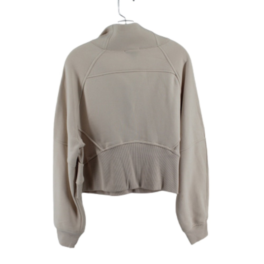 Better Together Cropped Sweatshirt Women L Ivory Fleece Lined Raglan Cozy‎ - Picture 2 of 6